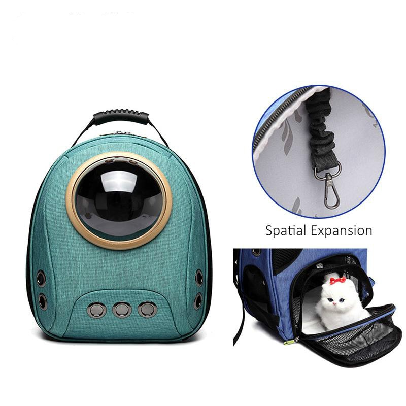 Husdjur katt ryggsäck resa katt bärare dubbel axelväska katt ryggsäck fönster astronaut väska katter andas utomhus bärbara väskor