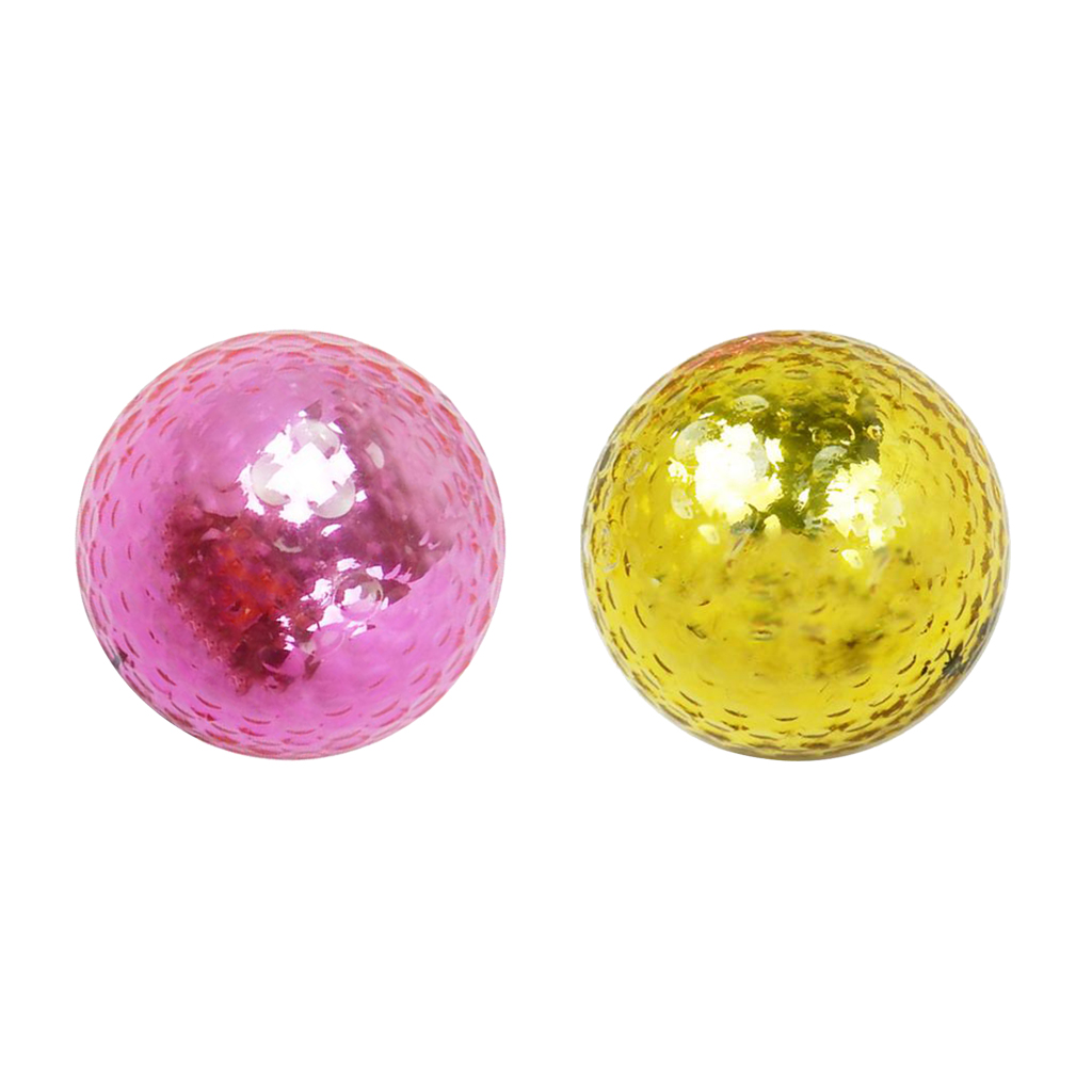 Pelota de Golf de doble capa con revestimiento metálico, 42,6mm, Color aleatorio