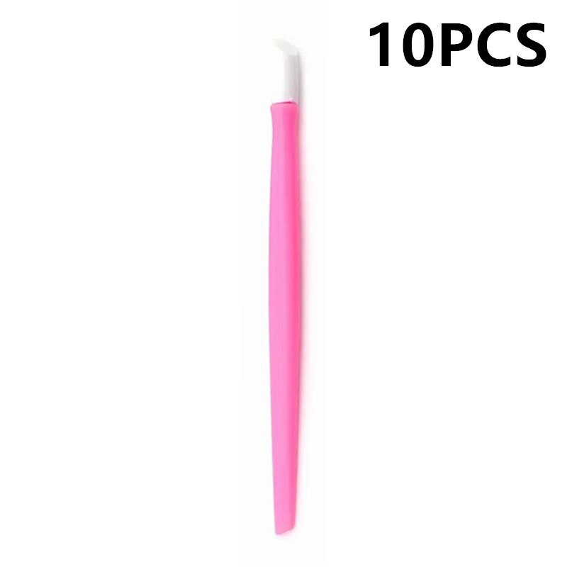 Soft Nail Cuticle Pusher Plastic Rubber Roze Kleur Nail Gereedschap Set Nail Art Manicure Accessoires: 10PCS Pink