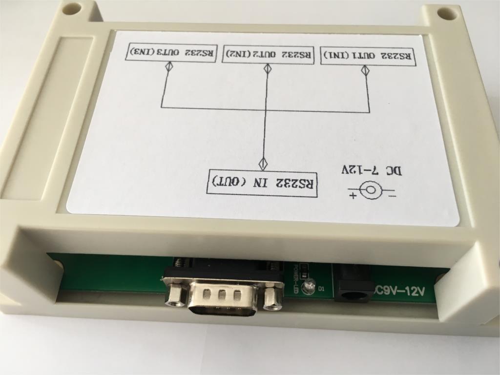 1 in 3 out RS232 Splitter DB9 Auto Switch for PC RS-232C Serial port switch sharing distribution device