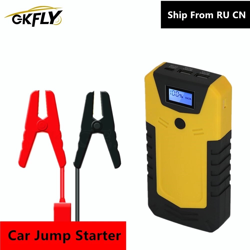 GKFLY Emergency Starting Device Car Jump Starter Power Bank 12V Portable Starter Car Charger Battery Auto Booster Buster