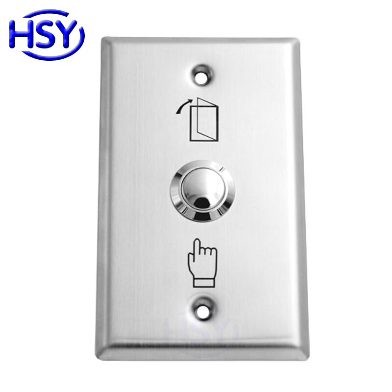 HSY Stainless Steel Door Release Exit Button Optional LED Blue Backlight Emergency Push Switch For Access Control System