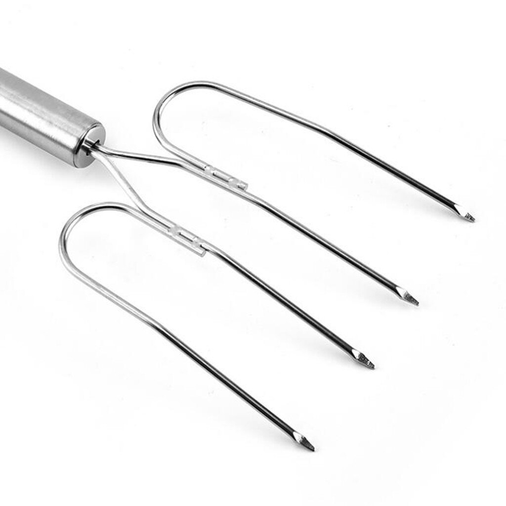 Rvs Barbecue Vork Multi-end Turkije Vork Varkensvlees Steak Grill Vork BBQ Dog Roosteren Sticks Camping Naald spiesjes