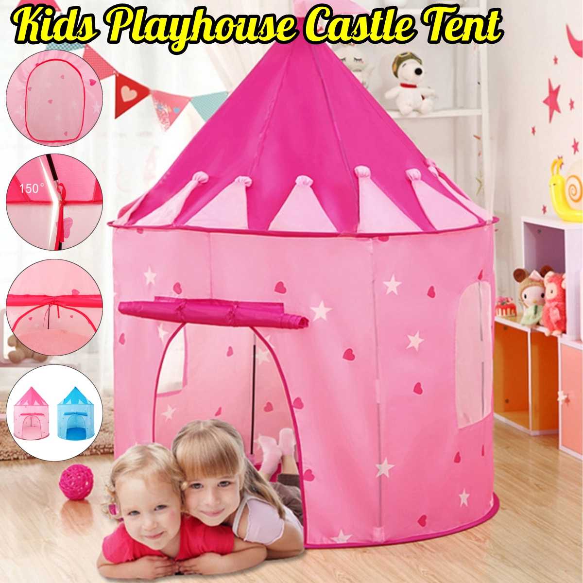 Draagbare Opvouwbare Speelhuisje Speelgoed Tenten Indoor Outdoor Educatief Speelgoed Spelletjes Kleurrijke Tent Play Voor Kinderen Kids Baby