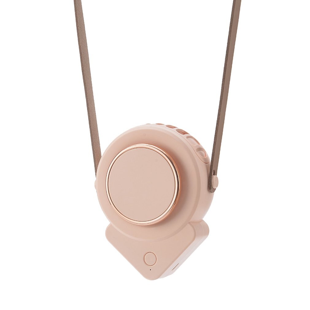 Neck Fan - Leafless Design - Portable USB Rechargeable - Adjustable Speed for Outdoor Events, Office: Silver
