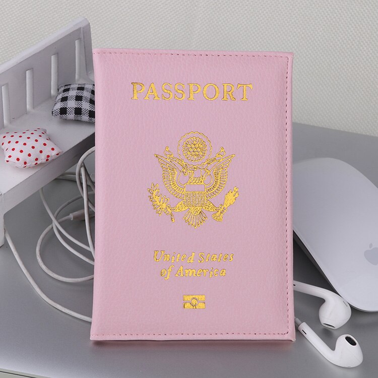 Foreverfriends Verenigde Staten Paspoorthouder Cover Pu Lear Id-kaart Travel S Paspoort Covers Paspoort Voor Amerika: Blauw