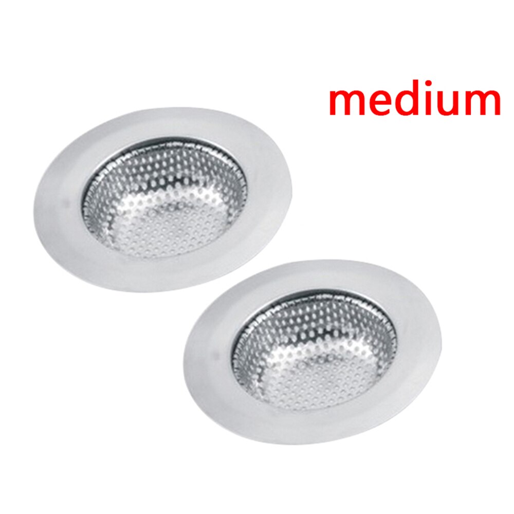 2 Stuks Rvs Keukenapparatuur Riool Handig Filter Vergiet Spoelbak Afdruiprek Riool Keuken Theepot Voorkomen Stopper: medium