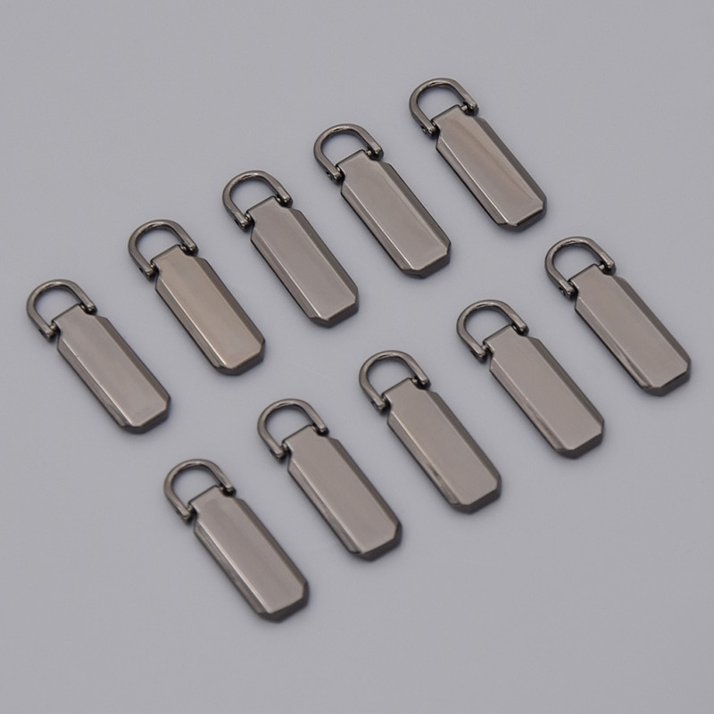 Tirettes de fermeture éclair en métal 10 pièces | Détachables 3 #5 # pour curseurs, Kits de réparation de la tête, tirette, languette, bricolage, accessoires de couture