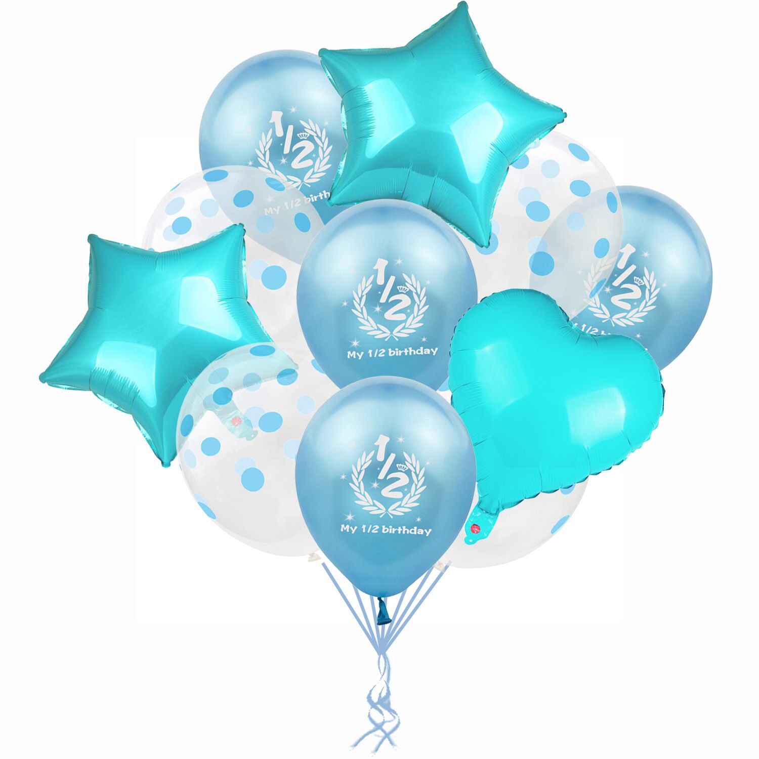 Amawill halv fødselsdag dreng 1/2 fødselsdag blå latex balloner 6 måneder fødselsdagsfest banner det er en pige/dreng dekorationer 7d: 16