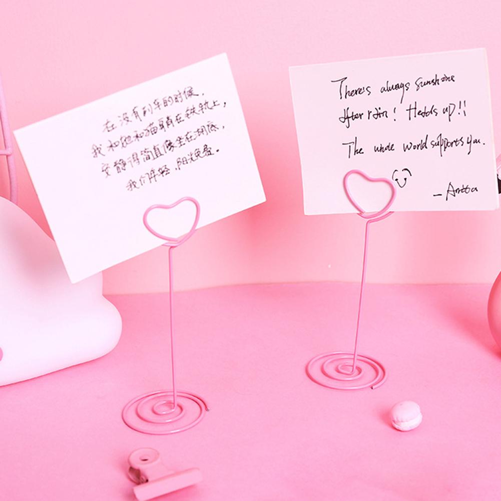 ! bryllup bordkortholder romantisk hjerte flamingo fotoklip bord nummer stativ