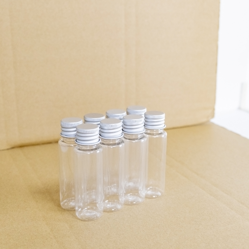 25Ml Plastic Fles Met Aluminium Schroefdop Kleine Potjes Cosmetische Container 25cc Reisset Lege Hervulbare Flessen Omgeving