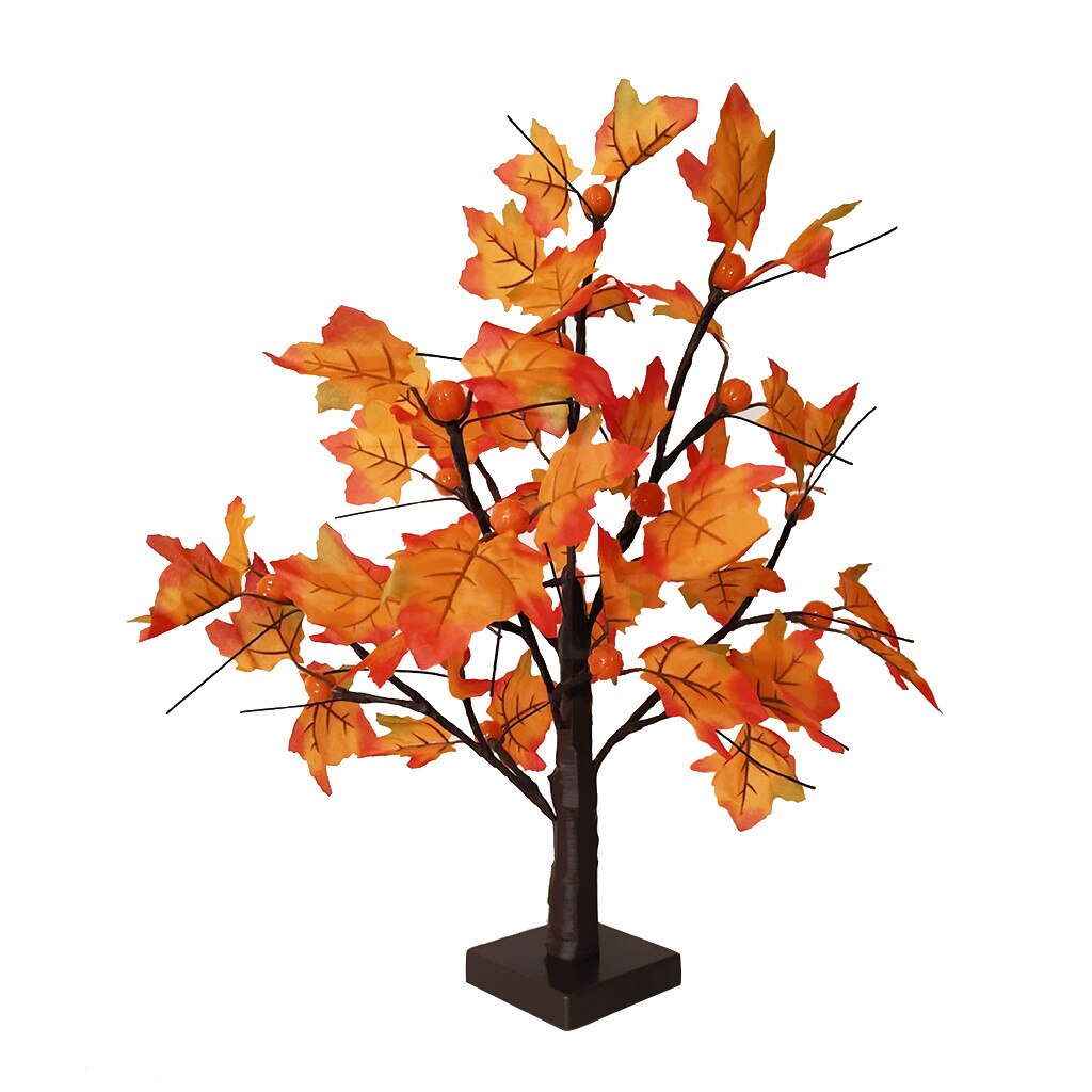 Star 24 Led Tabletop Lighted Maple Tree Battery Operated, Thanksgiving