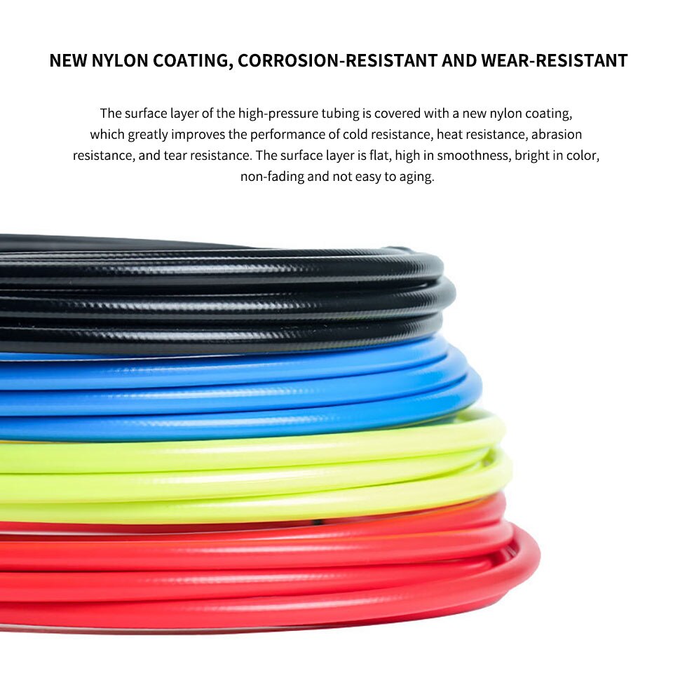 1 Set 2.5Mx5MM Mountain Bike Brake Hose Cable Kit Brake Hose Pipe Shell Hydraulic Disc Brake Hose Hose With Bicycle Hose Cutter