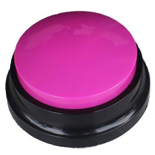 4Pcs Voice Recording Button Recordable Dog Talking Buttons for Communication Dog Voice Command Buttons 30 Second Record: Rose red