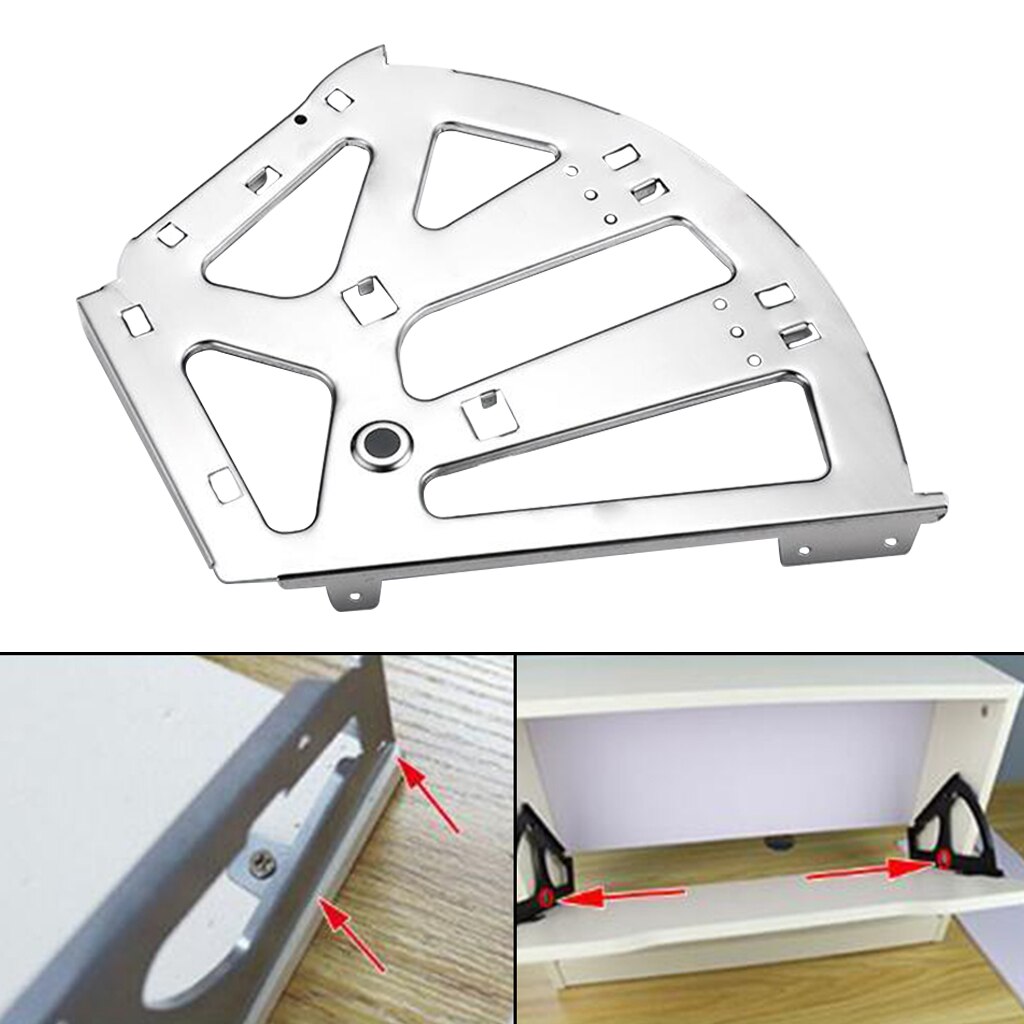 1/2/3 Layer Home Shoes Drawer Cabinet Hinges Flip Frame Turing Rack Stainless Steel Furniture Hinge for Wardrobes Cabinets: Silver 3 Layer