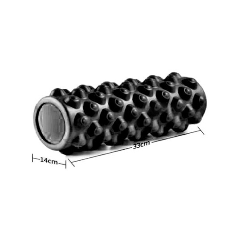 Hollow Yoga Column Foam Roller Yoga Block Pilates Fitness Foam Roller Gym Massage Exercise Muscle Relaxation Training Equipment: floating point black