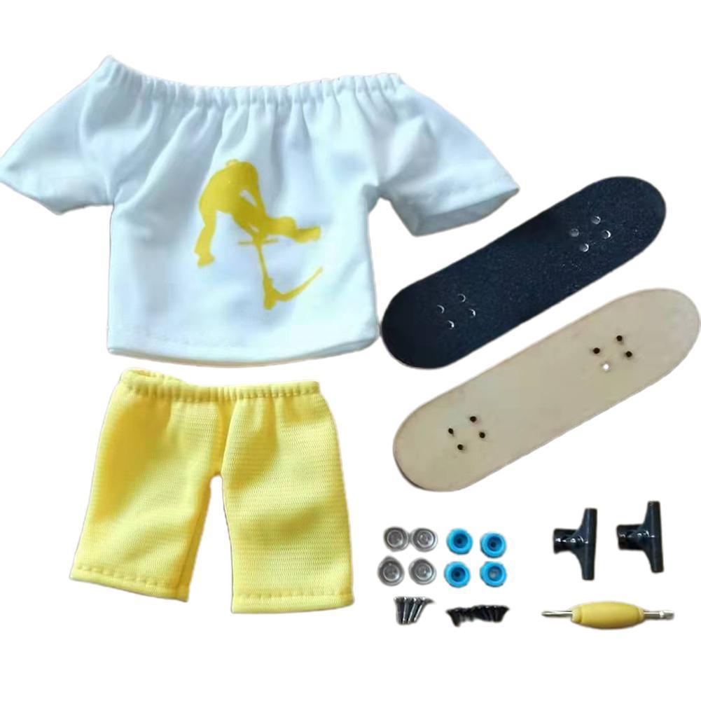 Mini trottinette à doigt en bois, ensemble de modèles, jouet interactif, nouveauté, activité sensorielle, Scooter, Skateboard, Kit d&#39;outils à pédale