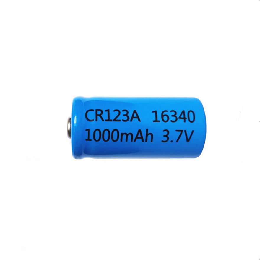 2pcs/lot 3.7V CR123A 16340 rechargeable battery large capacity 1000mAh CR123A lithium secondary battery suitable for camera