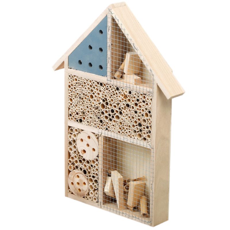 Maison d'insectes en bois hôtel abeille ruche Habitat pour coccinelles coccinelles lacewings: 7HH1402362-1