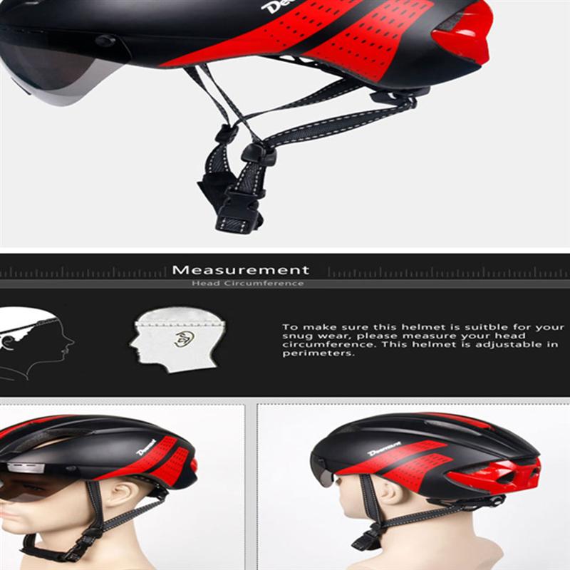 Vuoristotie auto polkupyörä ulkona ajokypärä suojalaseilla moottoripyörän turvakypärä (musta punainen)