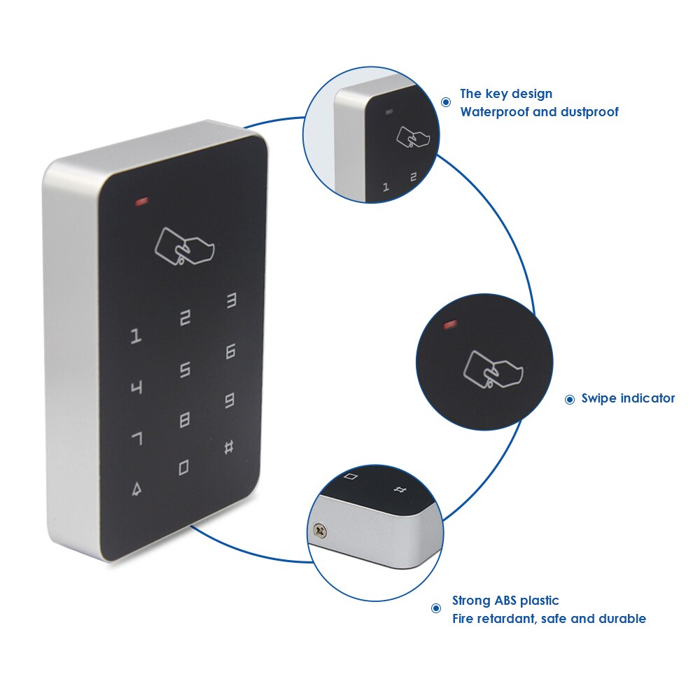 125khz RFID Digital Keypad Access Control System Door Lock Controller RFID card reader RFID Keypad Touch Access Control System