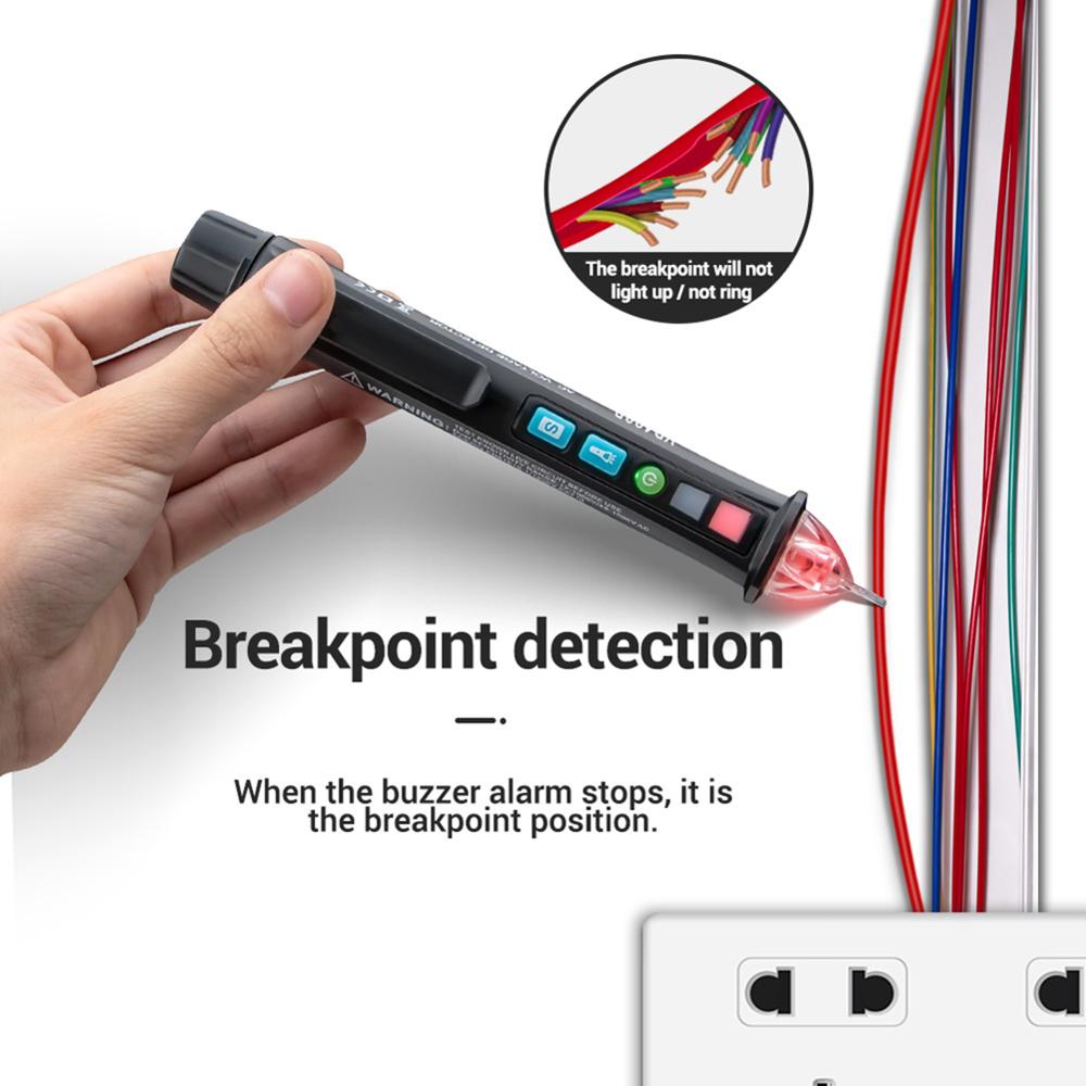 Digital Display Test Pen With LED Flashlight Powered by 2*AAA Battery AC Voltage Detection Test Pen Handy Pen Tester