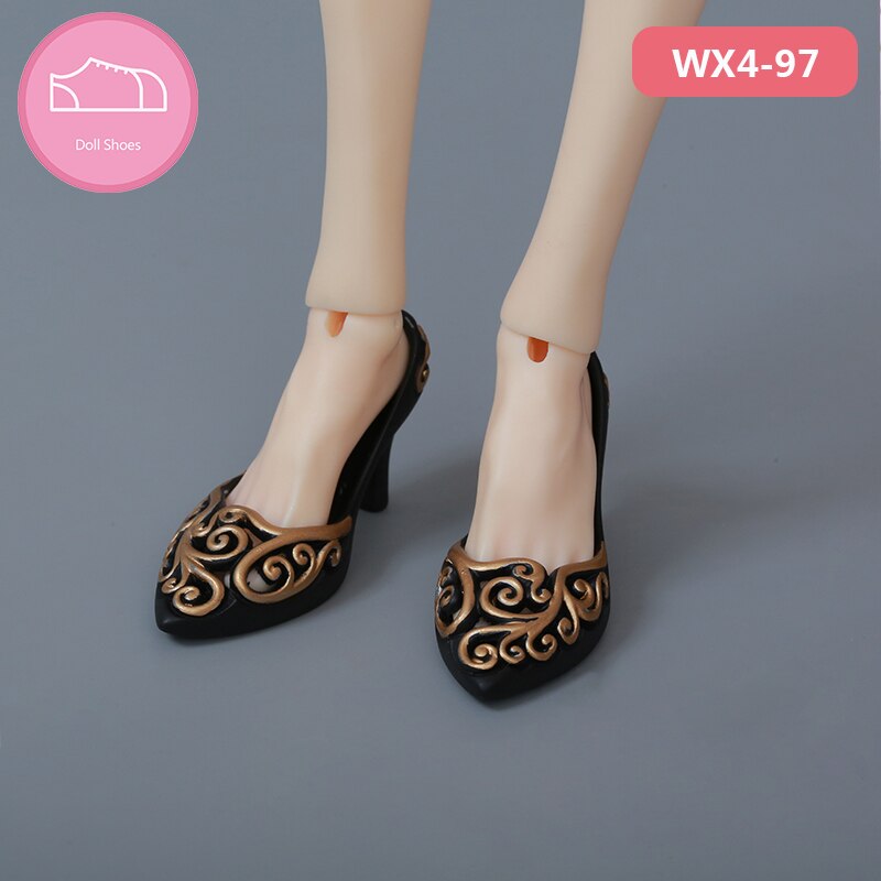 Buty dla lalki BJD 1 para 6cm PU skórzane buty moda Mini zabawka Shoes1/4 lalki dla Chateau Fairyland Luts Doll 2 kolorowe akcesoria: Srebrny
