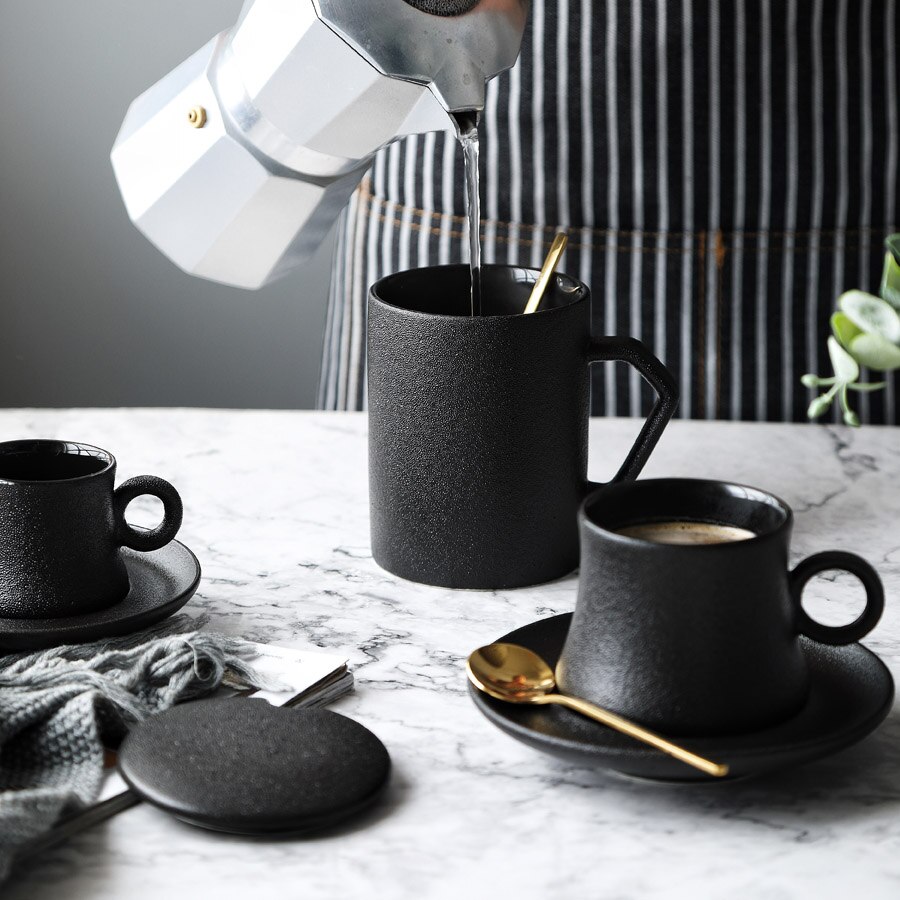 European Ceramic Coffee Cup Ceramic Flower Tea Cup Travel Reusable Coffe Cups Breakfast Koffie Kopjes Drinkware