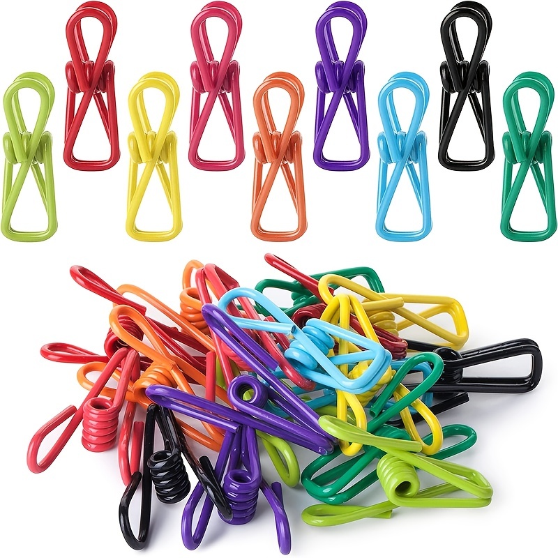 10 Stück Chip-Clips Utility PVC-beschichteter Stahl clip hochela tische Metall klammern Wäsche klammer für Lebensmittel verpackungs clips