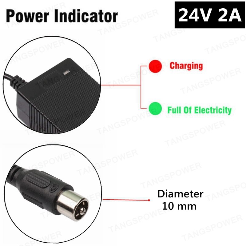 24V 2A lead-acid battery Charger For 28.8V Wheelchair golf cart lead acid Charger For electric scooter e-bike Lawnmower Charger: RCA / US