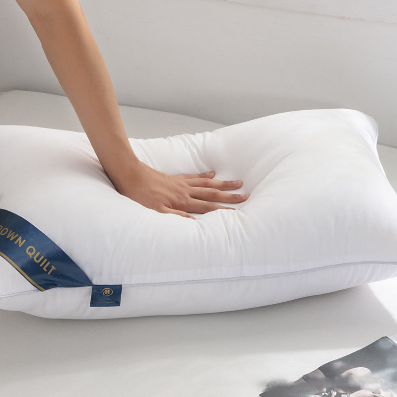 Sleeping Pillows for bedroom double top bed stuffed Hotel Five-star viscoelastic soft orthopedic pillow 48*74 extension Cushion: 45*70 / WHITE