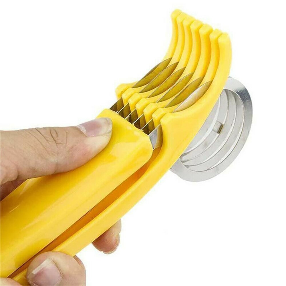 Rebanador de acero inoxidable para el hogar, cortador de fruta, verdura, plátano, salchicha, rebanador de ensalada, pepino, herramientas de cocina, accesorios