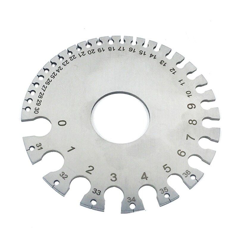 0-36 Round Awg Wire Gauge Thickness Ruler Gauge Diameter Steel Measurer Tool