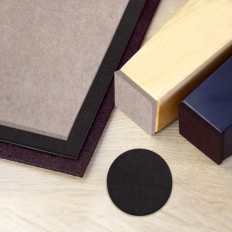 Coussinets de meubles 18 pièces-tapis de feutre auto-adhésif feutre coussinets de meubles grande taille Anti rayures protecteurs de sol pour chaise