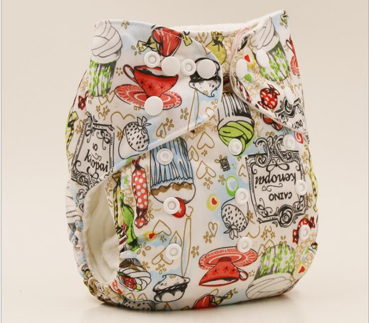 Wasbare babyluierhoes waterdicht cartoon meerdere stijlen babyluiers herbruikbare luiers maat s, m en l verstelbaar: Stijl 8