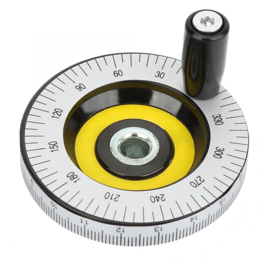 1Pcs 80 Mm Solid Bakeliet Spoked Hand Wiel Schaal Handwiel Machines Accessoires Golvend Ronde Bakeliet Drie Handwiel Voor Draaibank