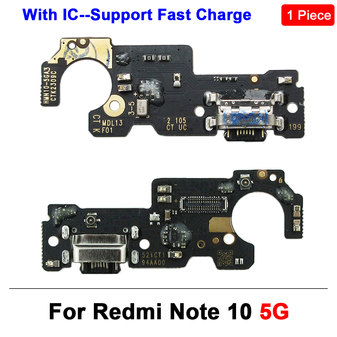 Usb Opladen Dock Poort Connector Flex Kabel Voor Xiaomi Redmi Note 10 Pro 10S 11 11S 12 7 8 8T 9 9S Pro 4G 5G Microfoon: WHITE