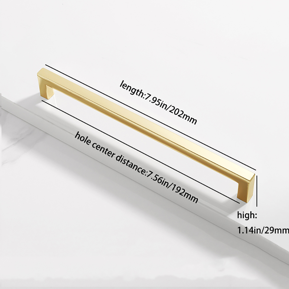 Square bright gold,silver, black cabinet door handle kitchen cabinet drawer closet extension aluminum handle: Chrome