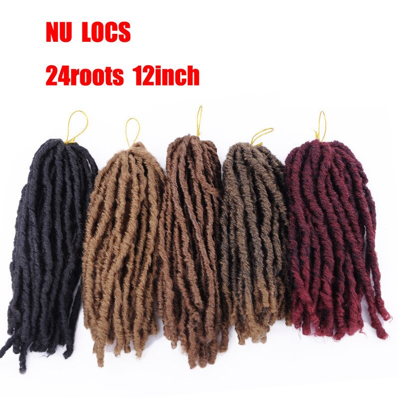 Nu Locs capelli intrecciati all'uncinetto ricci Ombre dea morbida Faux Locs estensione sintetica capelli africani per le donne
