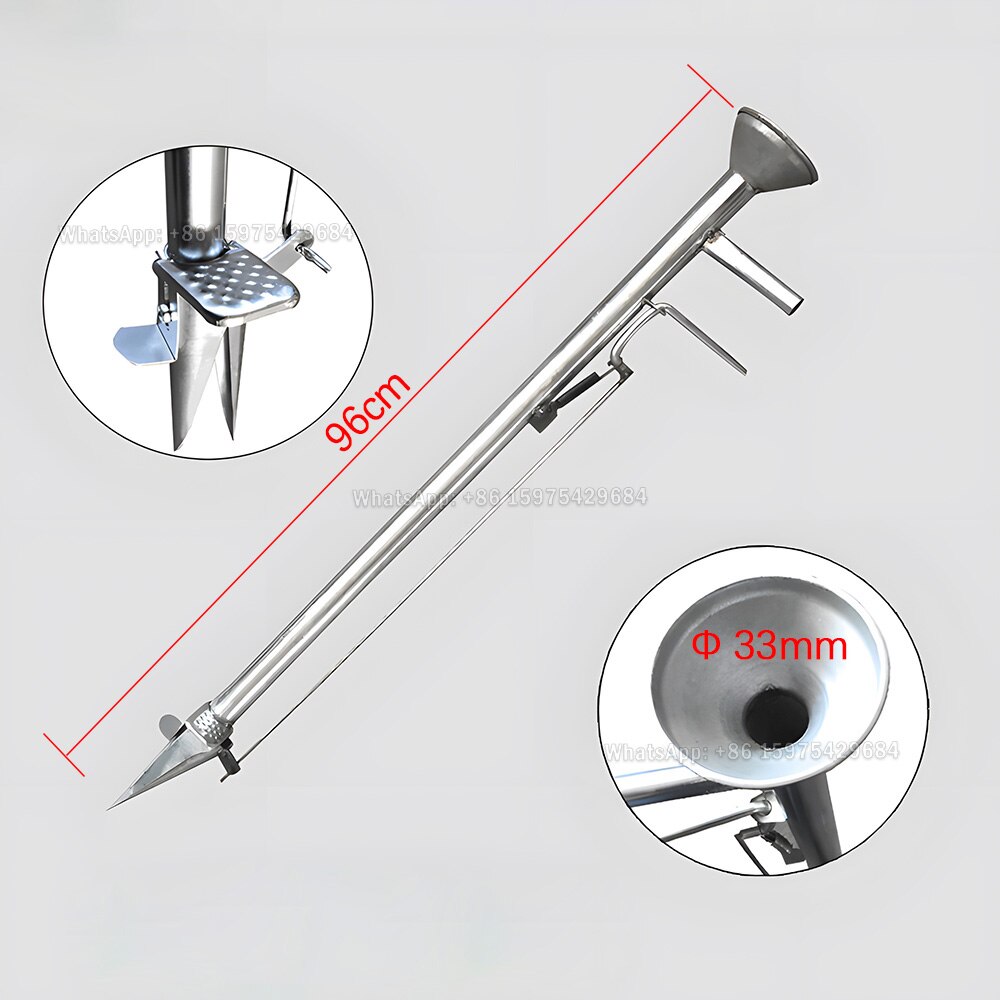 Stainless Steel Seedling Planter Vegetable Planter Agricultural Corn Peanut Manual Seeder Sapling Transplant Planter: B type seeder