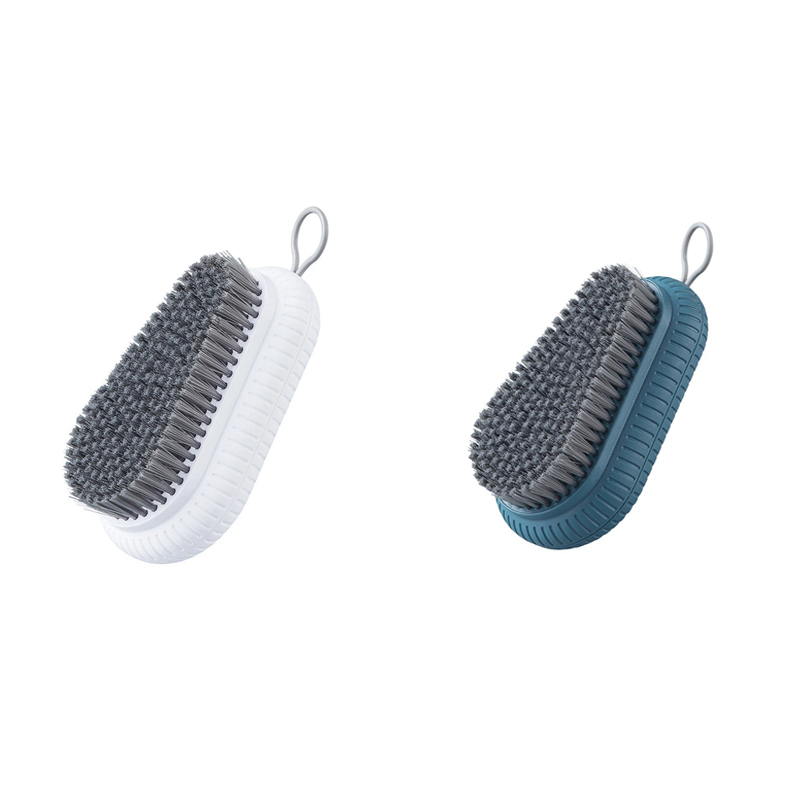 Cepillo de cerdas suaves para el hogar, pantalones de lavandería multifuncionales, calcetines para zapatos, lavado a mano, herramienta de cepillo de limpieza de ropa para lavado de baño: Castaño