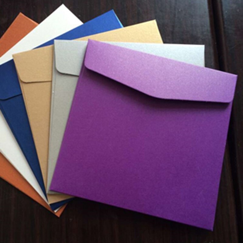 50pcs- Pearl Paper Square Envelope 14x14cm Wedding Invitation Envelopes Handkerchief Special Invitation