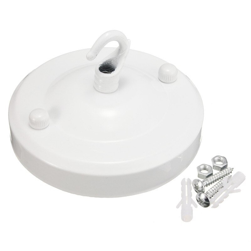 100mm/105mm/120mm Buchse Lampe Basis Halfter Decke Baldachin Wandleuchte Montieren LED Basis Jahrgang anhänger Licht Lampe Rabatt Basis: Weiß-105mm