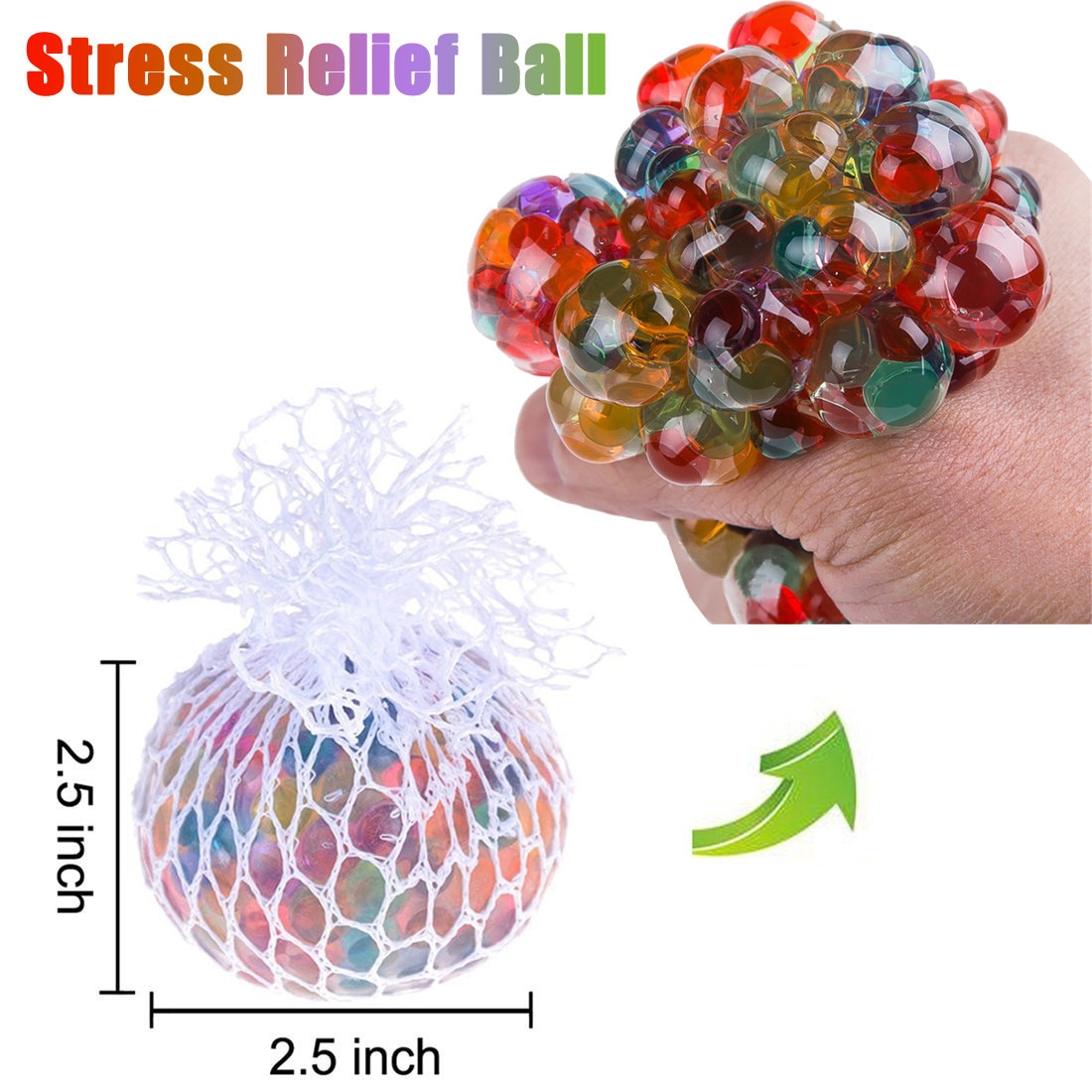 1PC Lustige Anti-betonen squishy Regenbogen Gittergewebe Ball betonen glühend quetschen Trauben Spielzeug Angst Linderung betonen Ball Dekompression spielzeug: Ursprünglich Titel