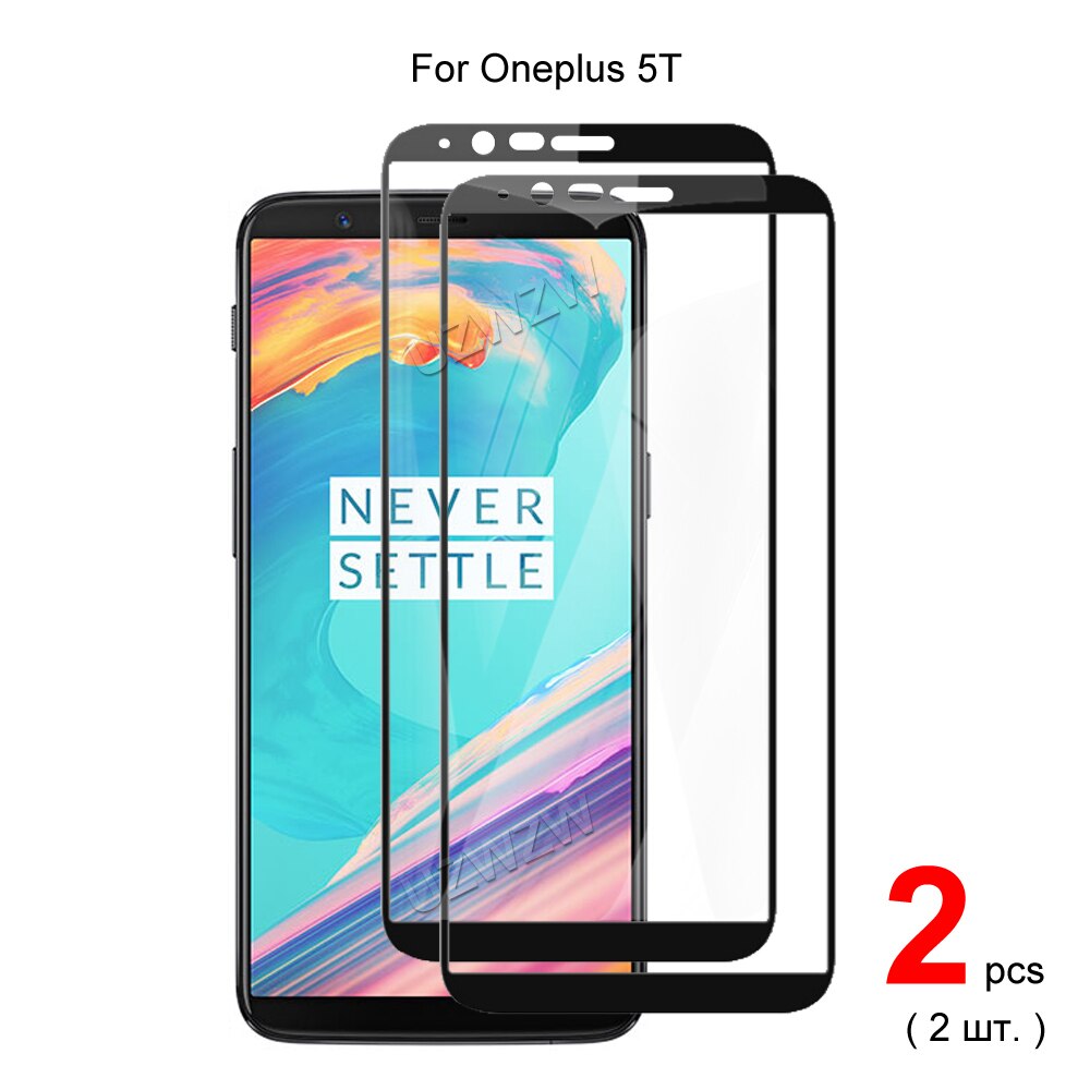 Voor Oneplus 5T Volledige Dekking Gehard Glas Telefoon Screen Protector Protective Guard Film 2.5D 9H Hardheid