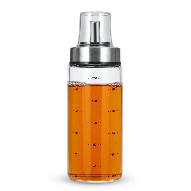 Koken Kruiden Fles Olie Saus Fles Dispenser Platic/Glas Met Schaal Opslag Flessen Voor Olie Azijn Keuken Accessoires