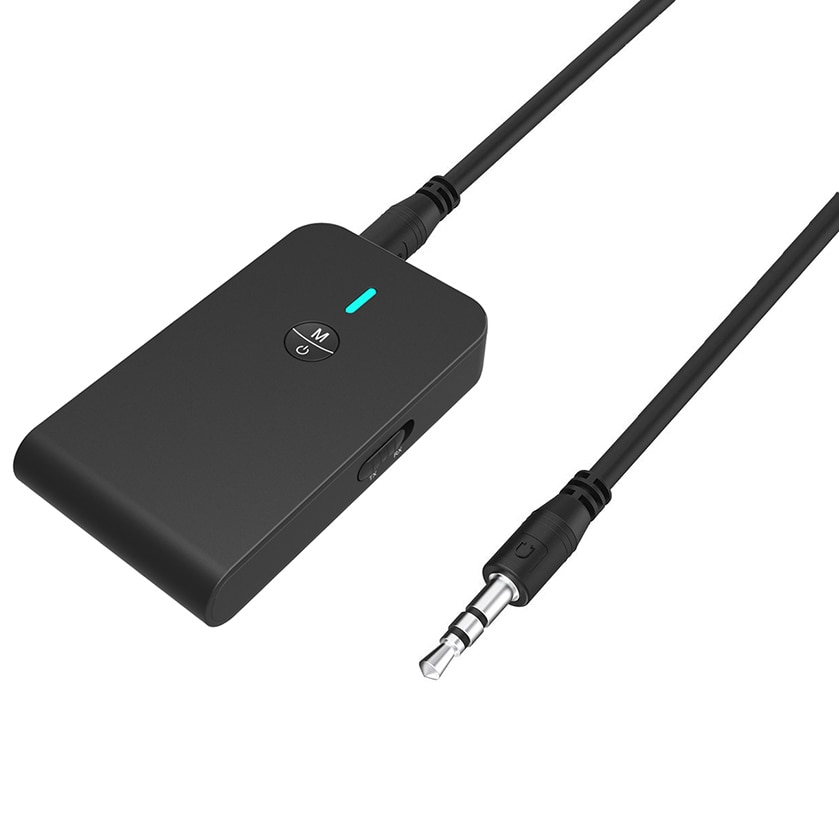 Aptx lav latens 5.0 bluetooth sender mottaker 2 in 1 lyd trådløs adapter for bil tv pc høyttaler hodetelefon 3.5mm aux jack