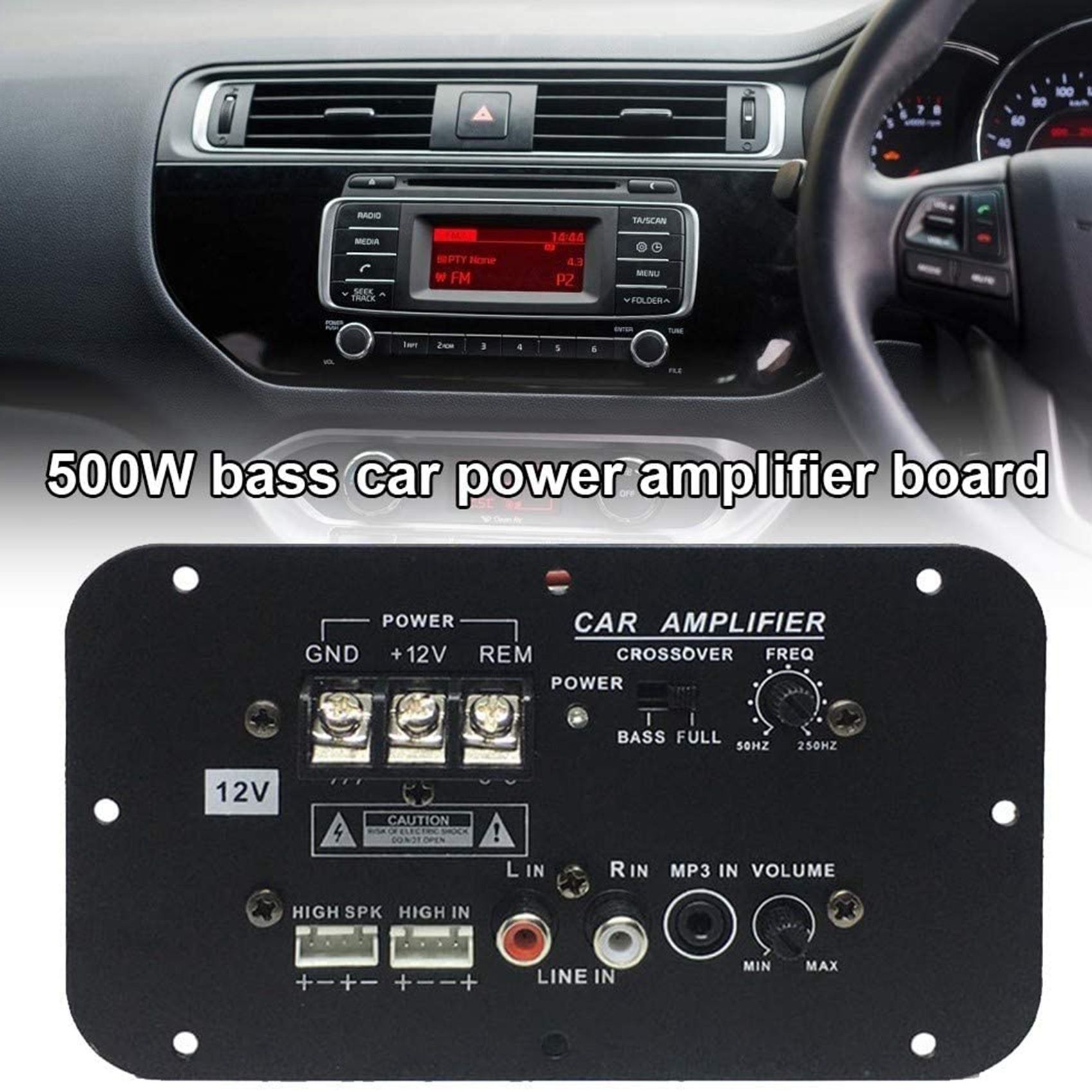 Auto Subwoofer Verstärker platine, 500W Subwoofer Hochleistungs-Hifi Bass Verstärker platine DC 12V