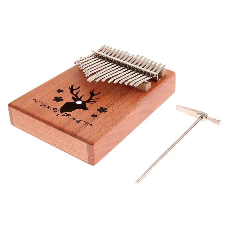 17 Keys Thumb Piano Mbira Mahogany Musical Instrument Kalimba Thumb Piano for Friends Beginner