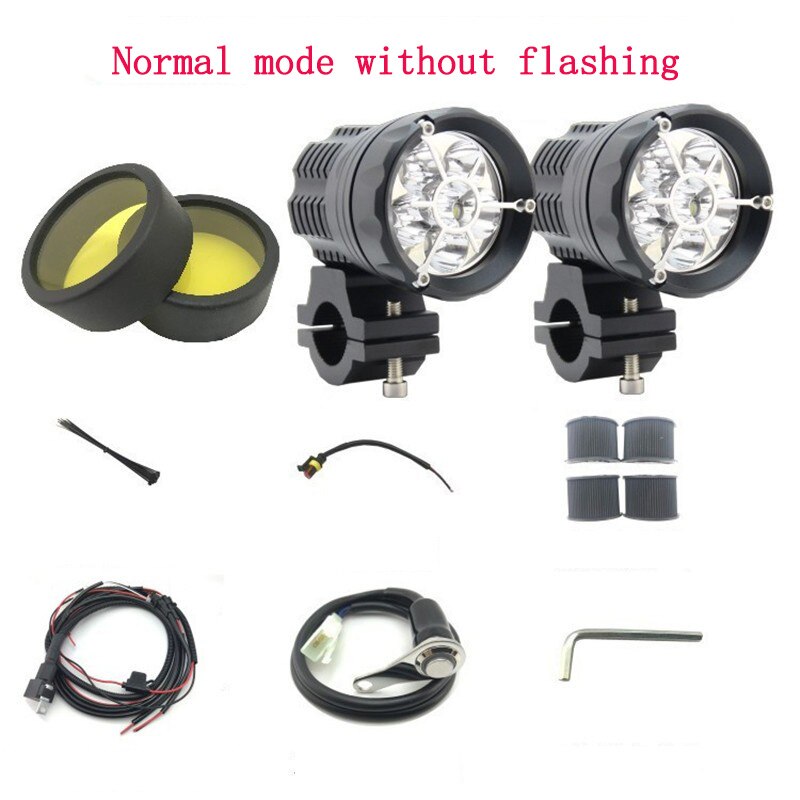 2pcs/1pc 3inch 12v 24v 7500k Waterproof Round Led Night Bar Lights Portable Spotlights Motorcycle Offroad Truck Driving Car Boat: D